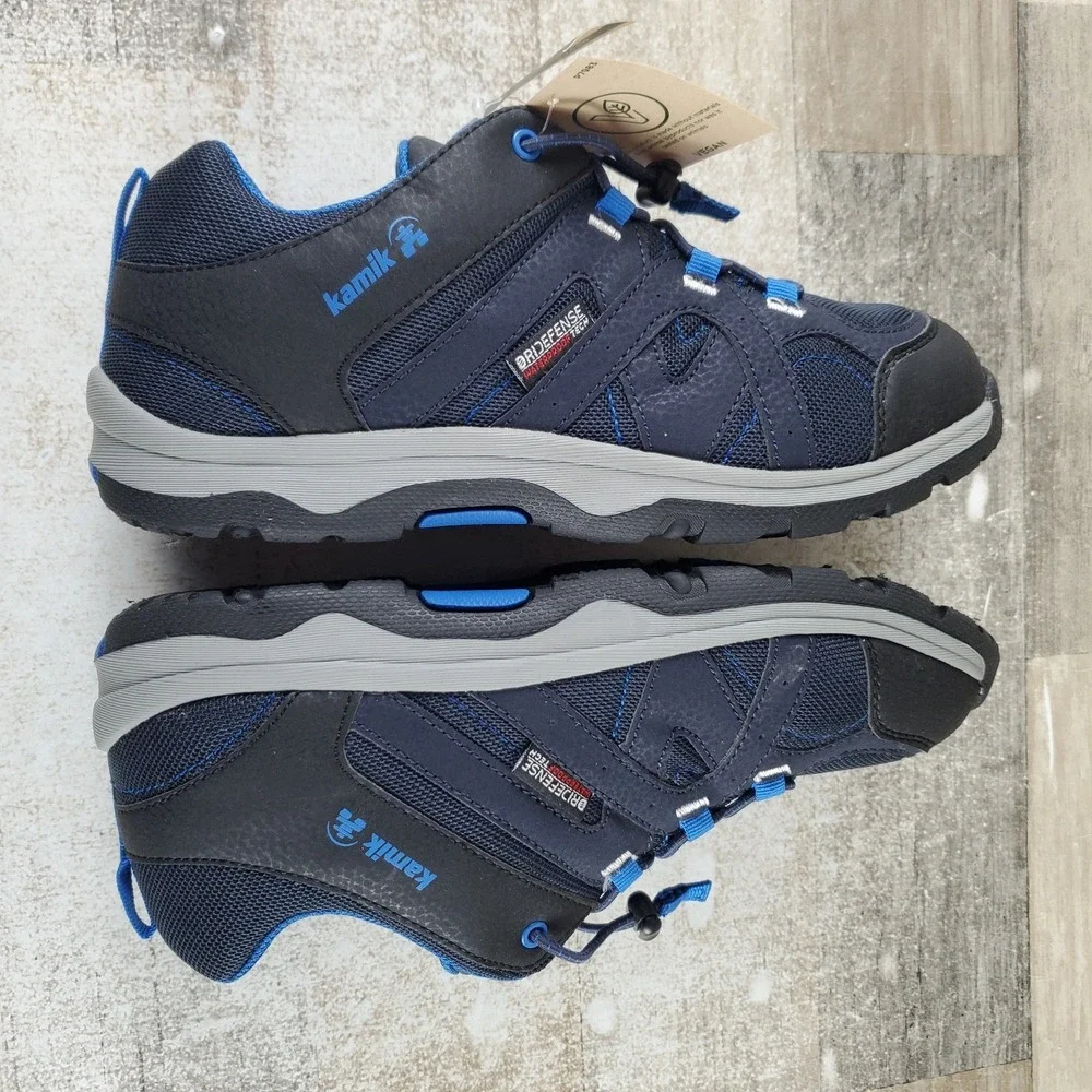 Kamik Trax Kids Shoes Sz 6 Navy Blue Mesh Waterproof Round Toe Lace Up Sneaker